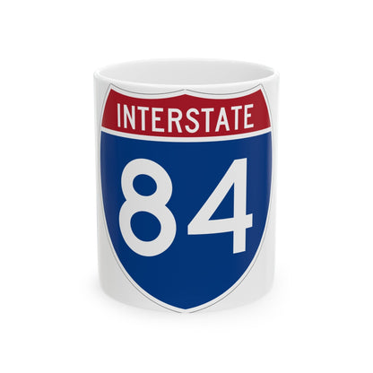 Interstate 84 Oregon Utah (U.S. Highways) White Coffee Mug-11oz-The Sticker Space