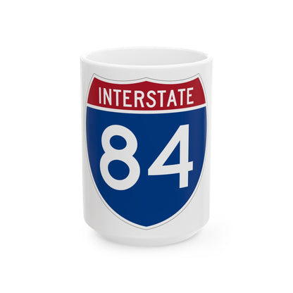 Interstate 84 Oregon Utah (U.S. Highways) White Coffee Mug-15oz-The Sticker Space