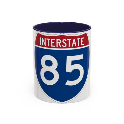 Interstate 85 (U.S. Highways) Accent Coffee Mug-11oz-The Sticker Space