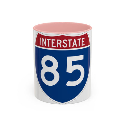 Interstate 85 (U.S. Highways) Accent Coffee Mug-11oz-The Sticker Space