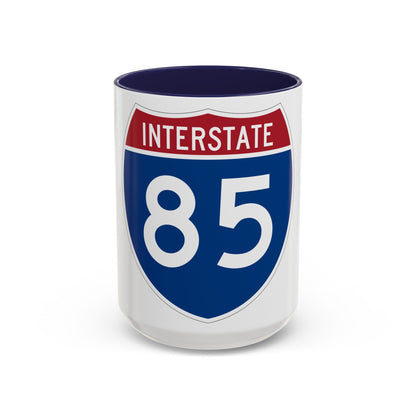 Interstate 85 (U.S. Highways) Accent Coffee Mug-15oz-The Sticker Space