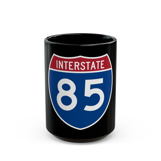 Interstate 85 (U.S. Highways) Black Coffee Mug-15oz-The Sticker Space