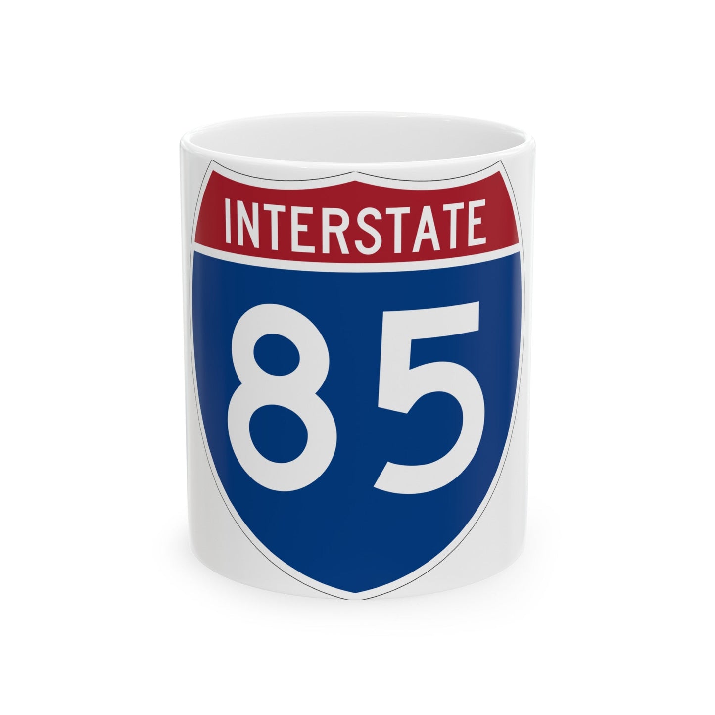 Interstate 85 (U.S. Highways) White Coffee Mug-11oz-The Sticker Space