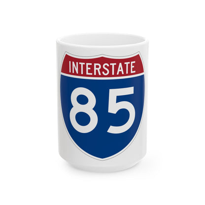 Interstate 85 (U.S. Highways) White Coffee Mug-15oz-The Sticker Space