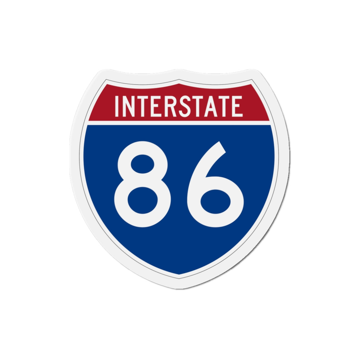 Interstate 86 Pennsylvania New York (U.S. Highways) Die-Cut Magnet-3" x 3"-The Sticker Space