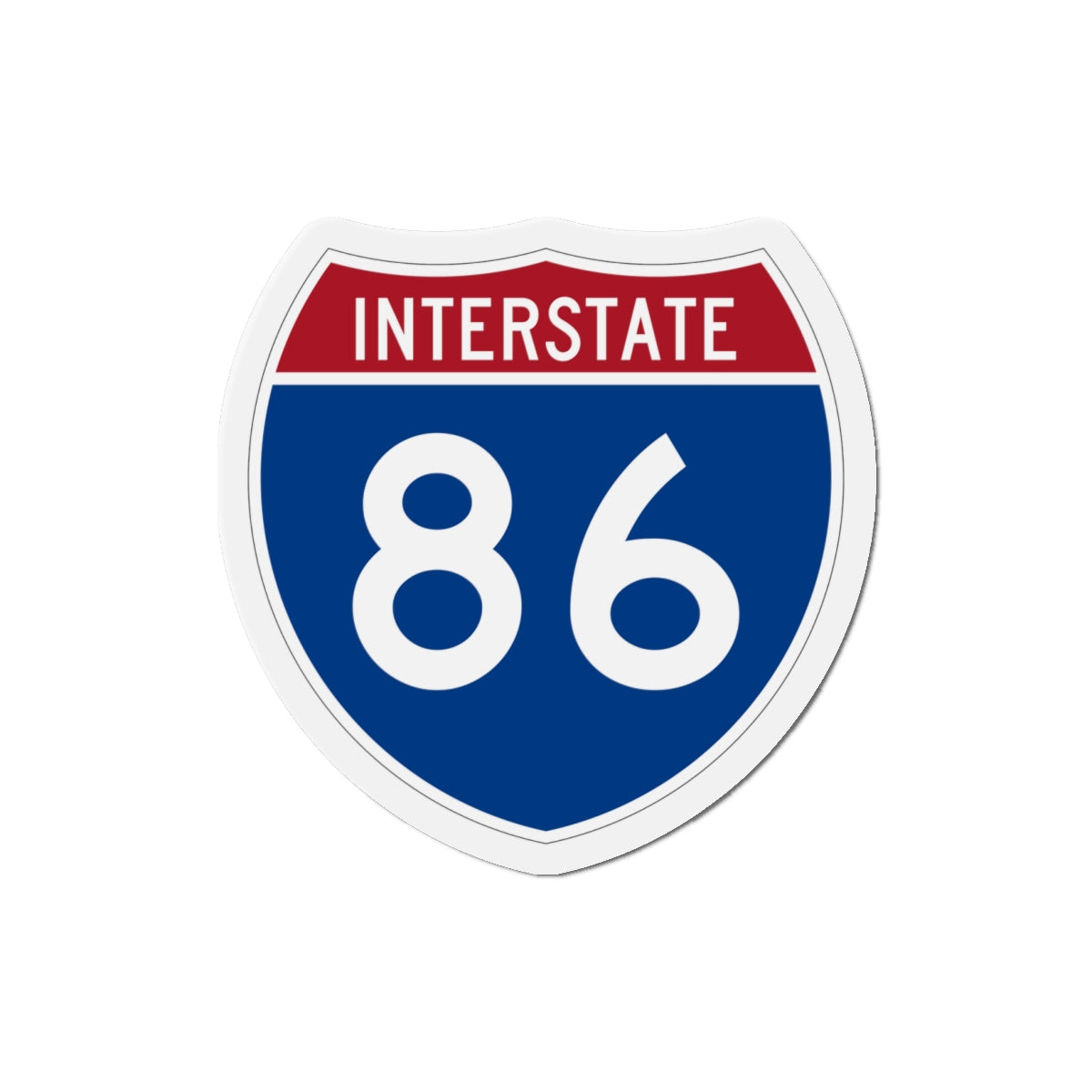 Interstate 86 Pennsylvania New York (U.S. Highways) Die-Cut Magnet-4" x 4"-The Sticker Space