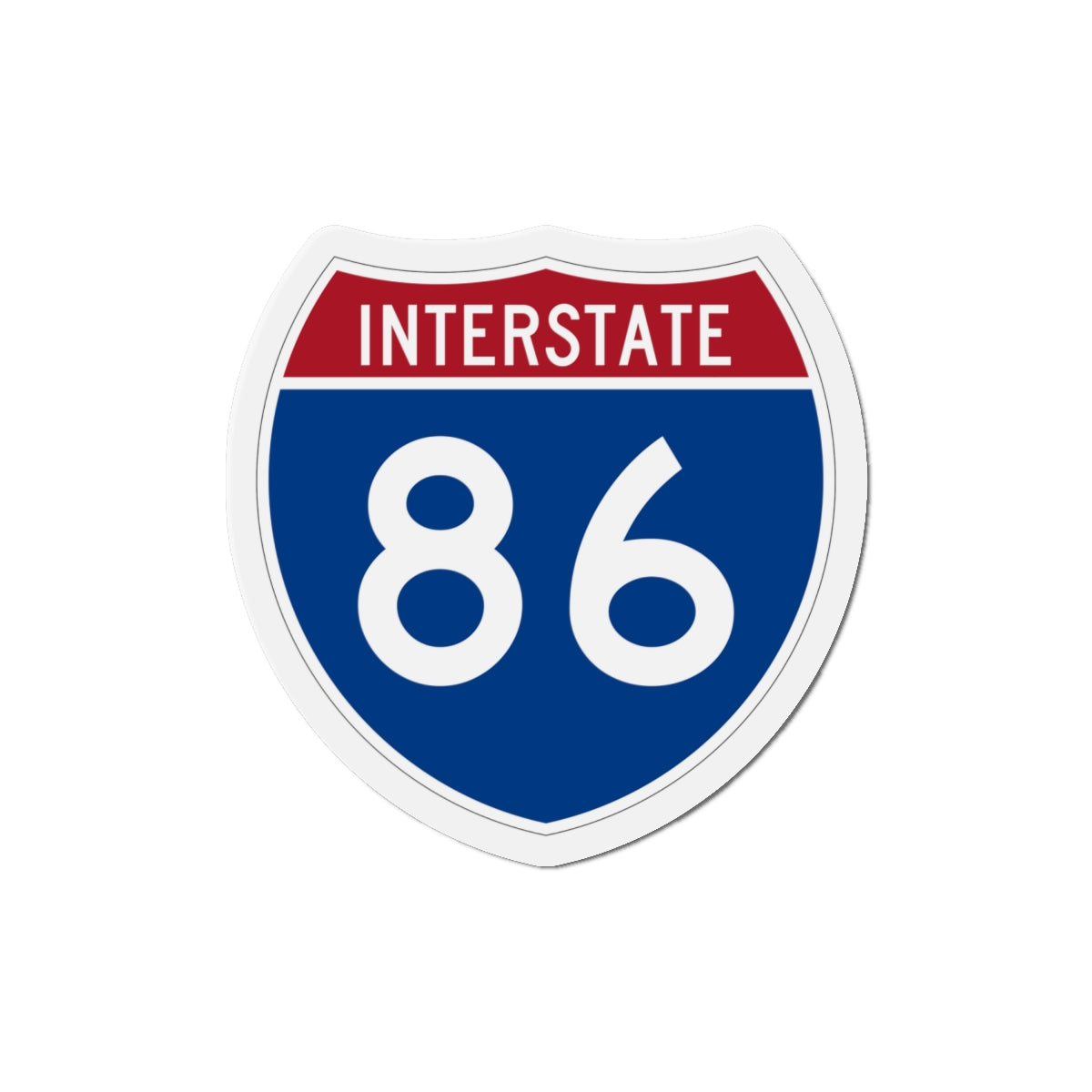 Interstate 86 Pennsylvania New York (U.S. Highways) Die-Cut Magnet-6 × 6"-The Sticker Space