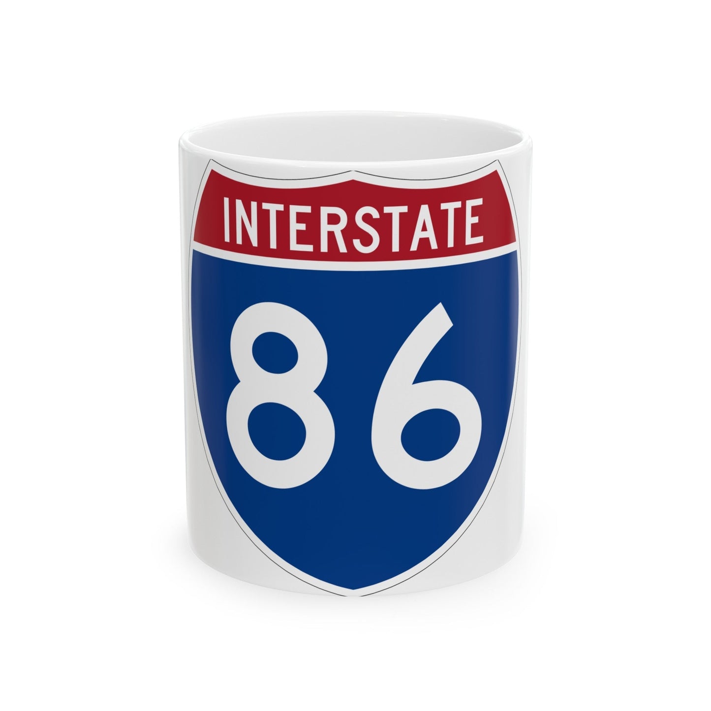 Interstate 86 Pennsylvania New York (U.S. Highways) White Coffee Mug-11oz-The Sticker Space