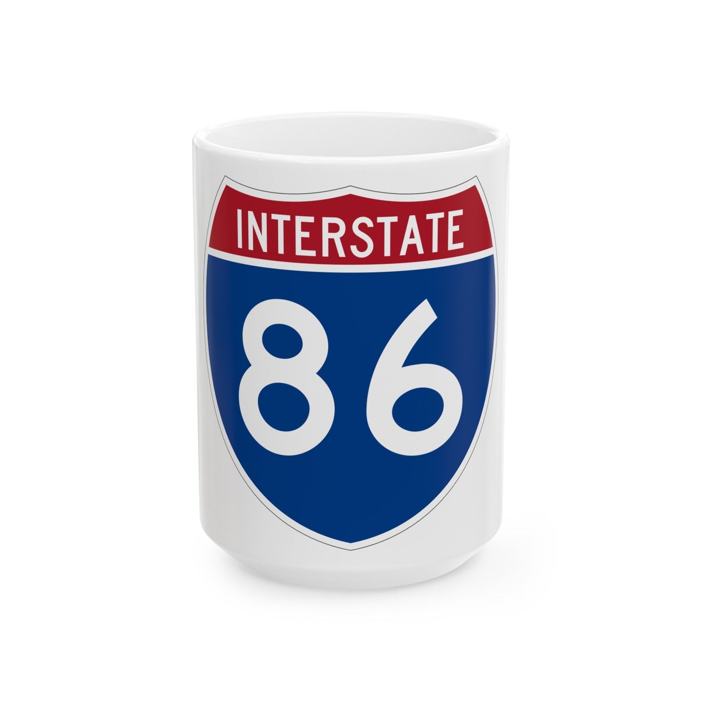 Interstate 86 Pennsylvania New York (U.S. Highways) White Coffee Mug-15oz-The Sticker Space