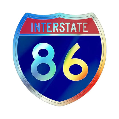 Interstate 86 (U.S. Highways) Holographic STICKER Die-Cut Vinyl Decal 3 Inch Holographic - The Sticker Space