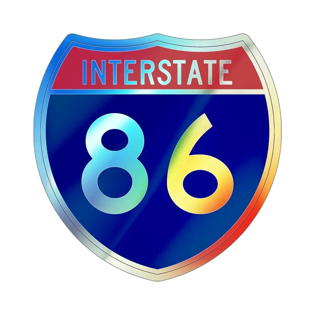 Interstate 86 (U.S. Highways) Holographic STICKER Die-Cut Vinyl Decal - The Sticker Space