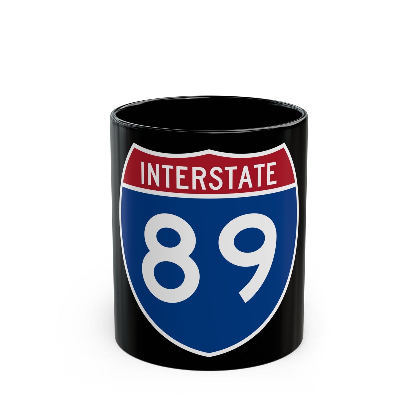 Interstate 89 (U.S. Highways) Black Coffee Mug-11oz-The Sticker Space