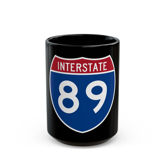 Interstate 89 (U.S. Highways) Black Coffee Mug-15oz-The Sticker Space