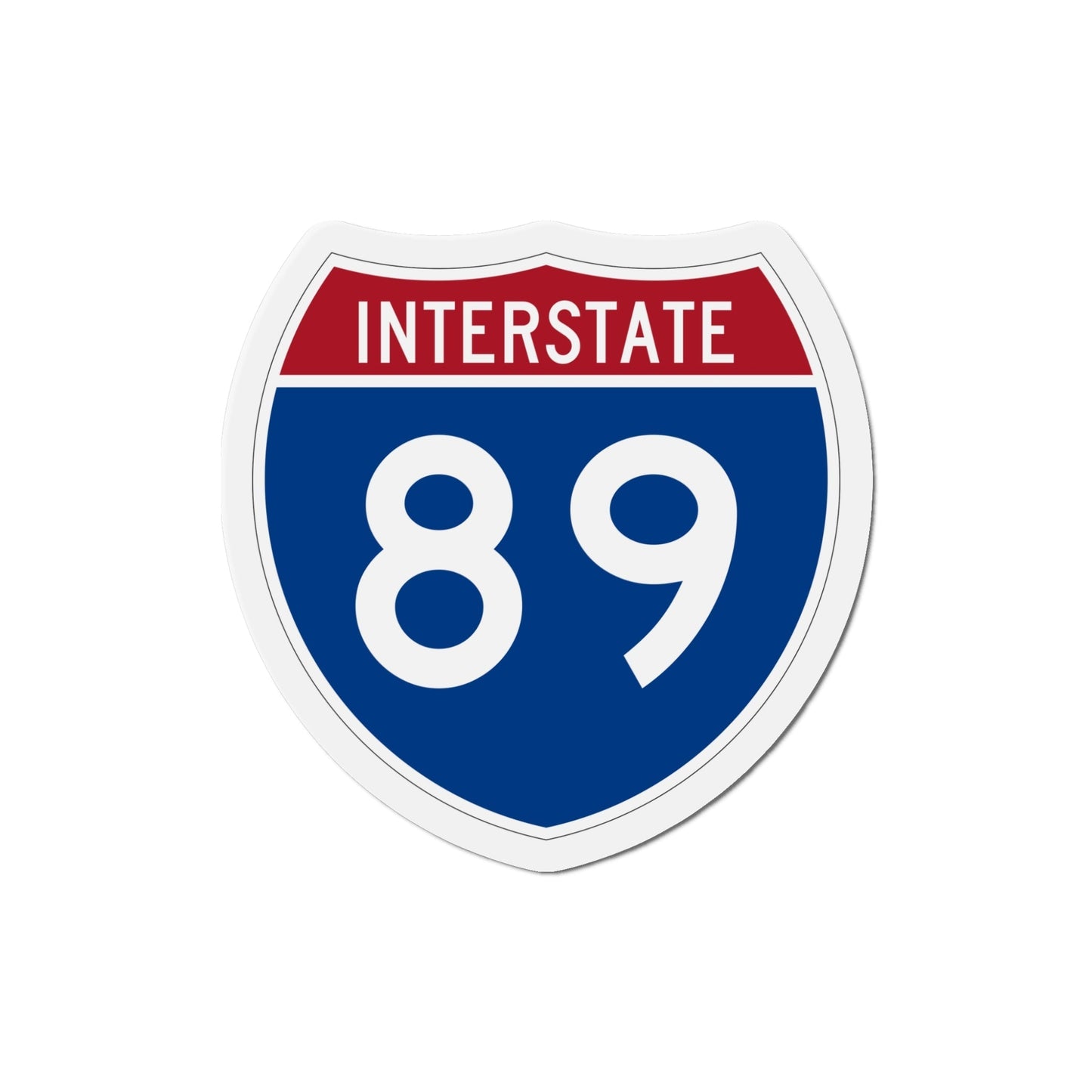 Interstate 89 (U.S. Highways) Die-Cut Magnet-5 Inch-The Sticker Space