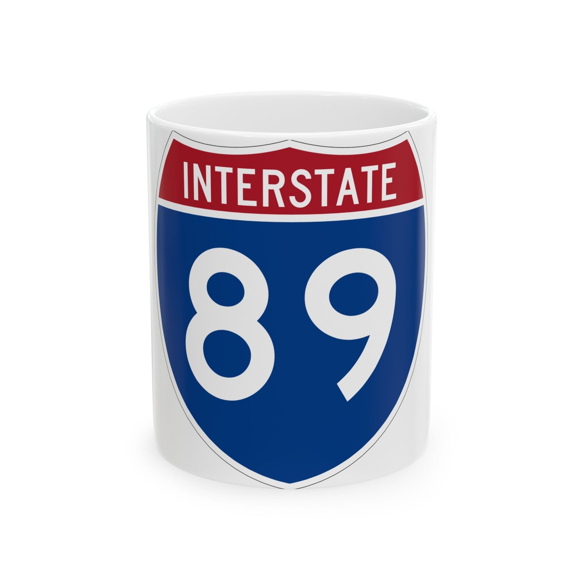 Interstate 89 (U.S. Highways) White Coffee Mug-11oz-The Sticker Space