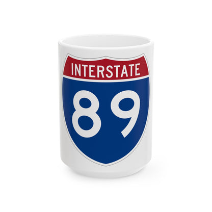 Interstate 89 (U.S. Highways) White Coffee Mug-15oz-The Sticker Space