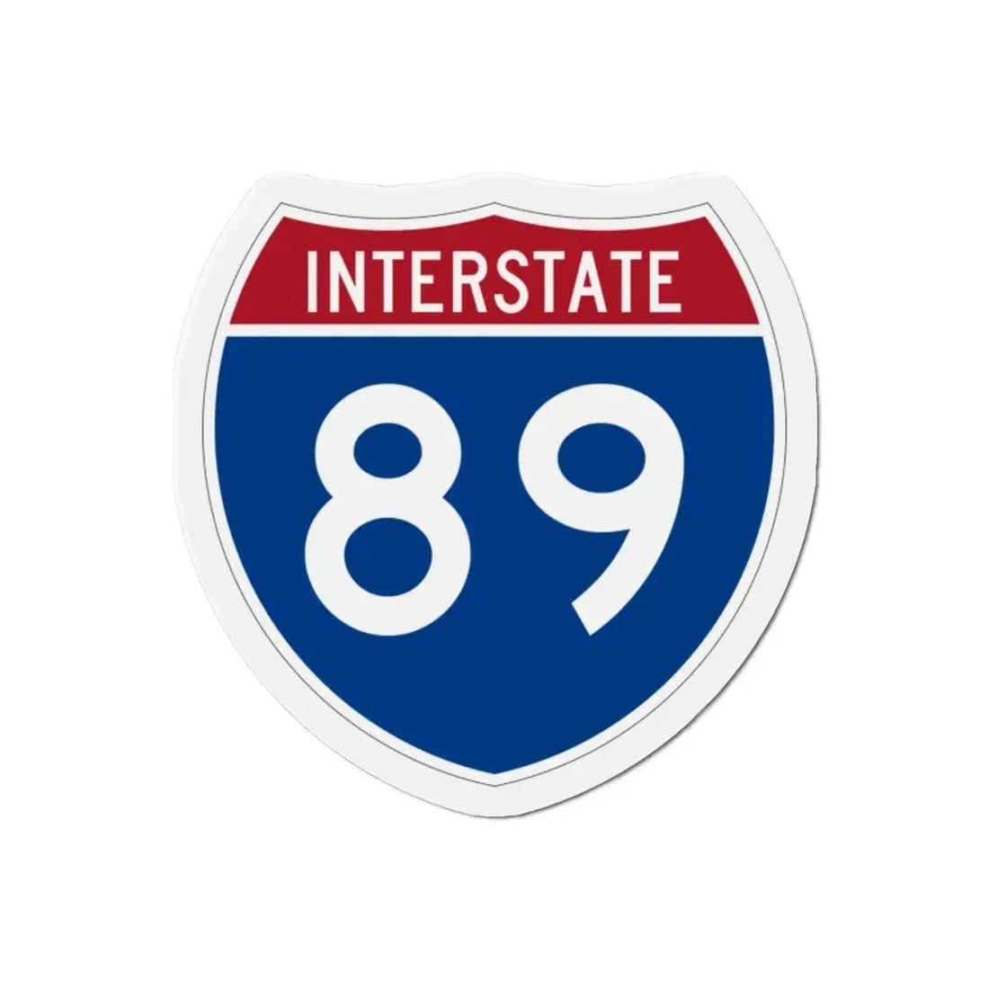 Interstate 89 (U.S. Highways) Refrigerator Magnet 2 Inch - The Sticker Space