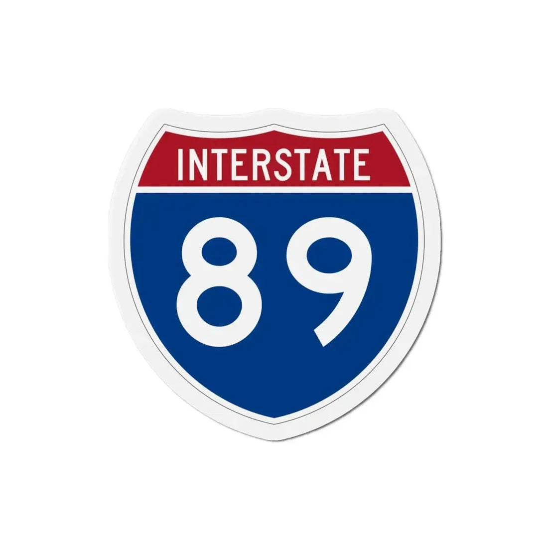 Interstate 89 (U.S. Highways) Refrigerator Magnet 4 Inch - The Sticker Space