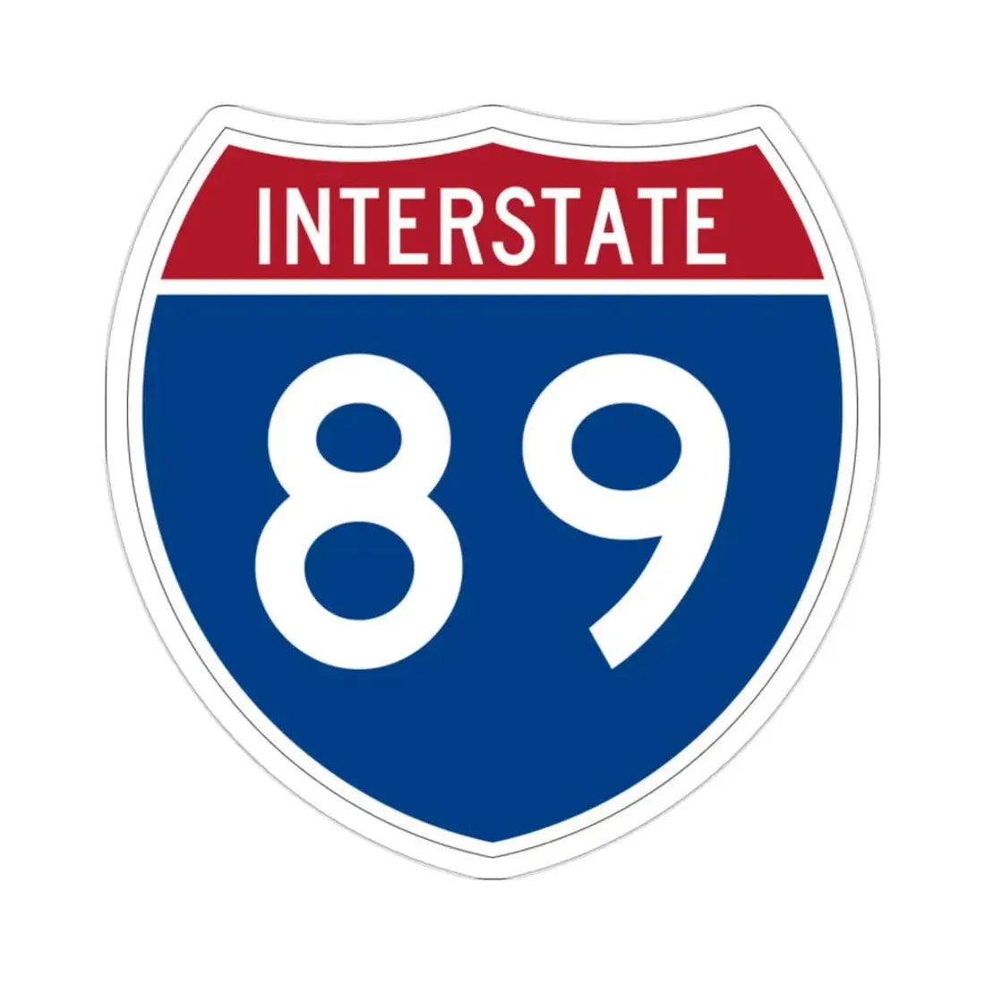 Interstate 89 (U.S. Highways) STICKER Vinyl Die-Cut Decal 2 Inch - The Sticker Space