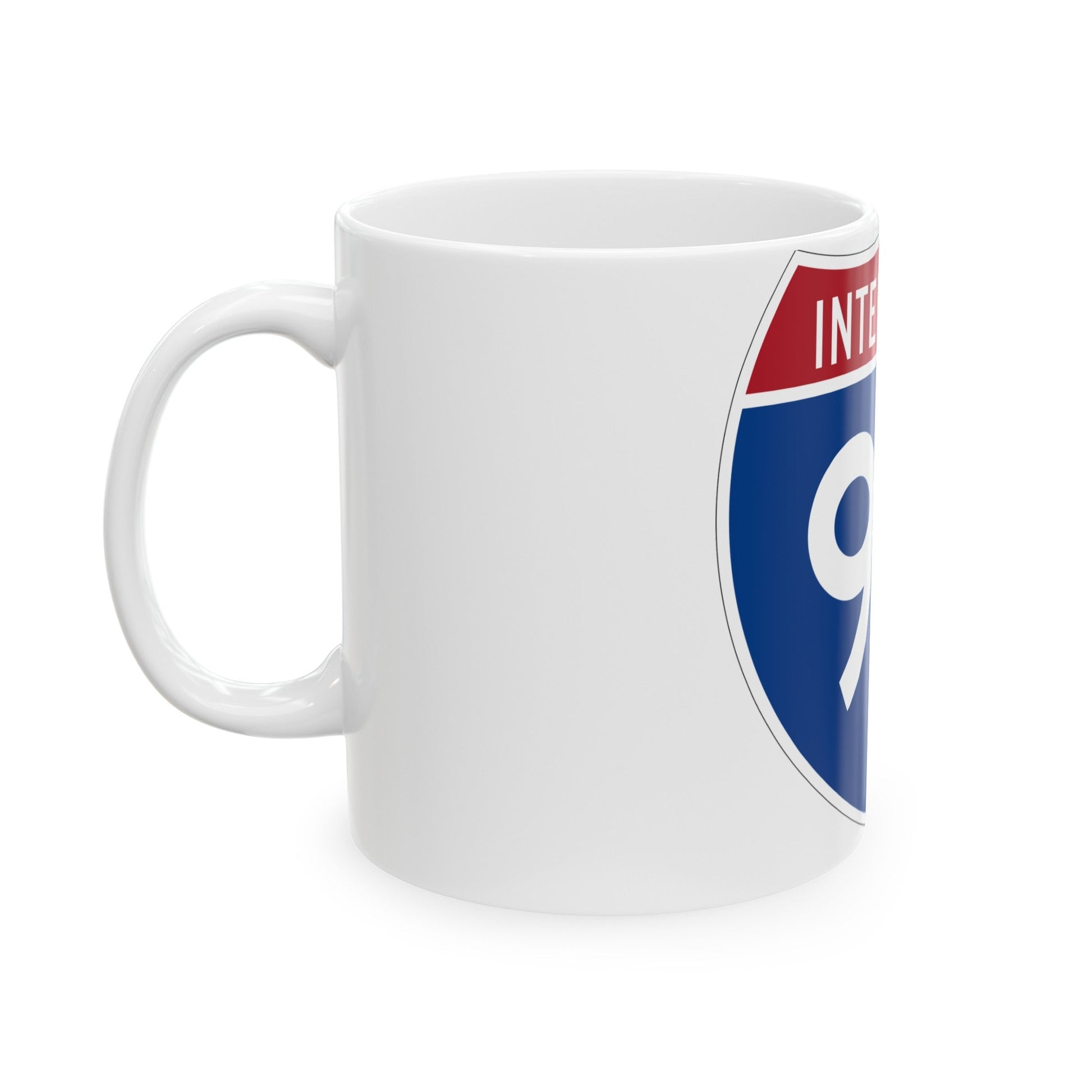 Interstate 90 (U.S. Highways) White Coffee Mug-The Sticker Space
