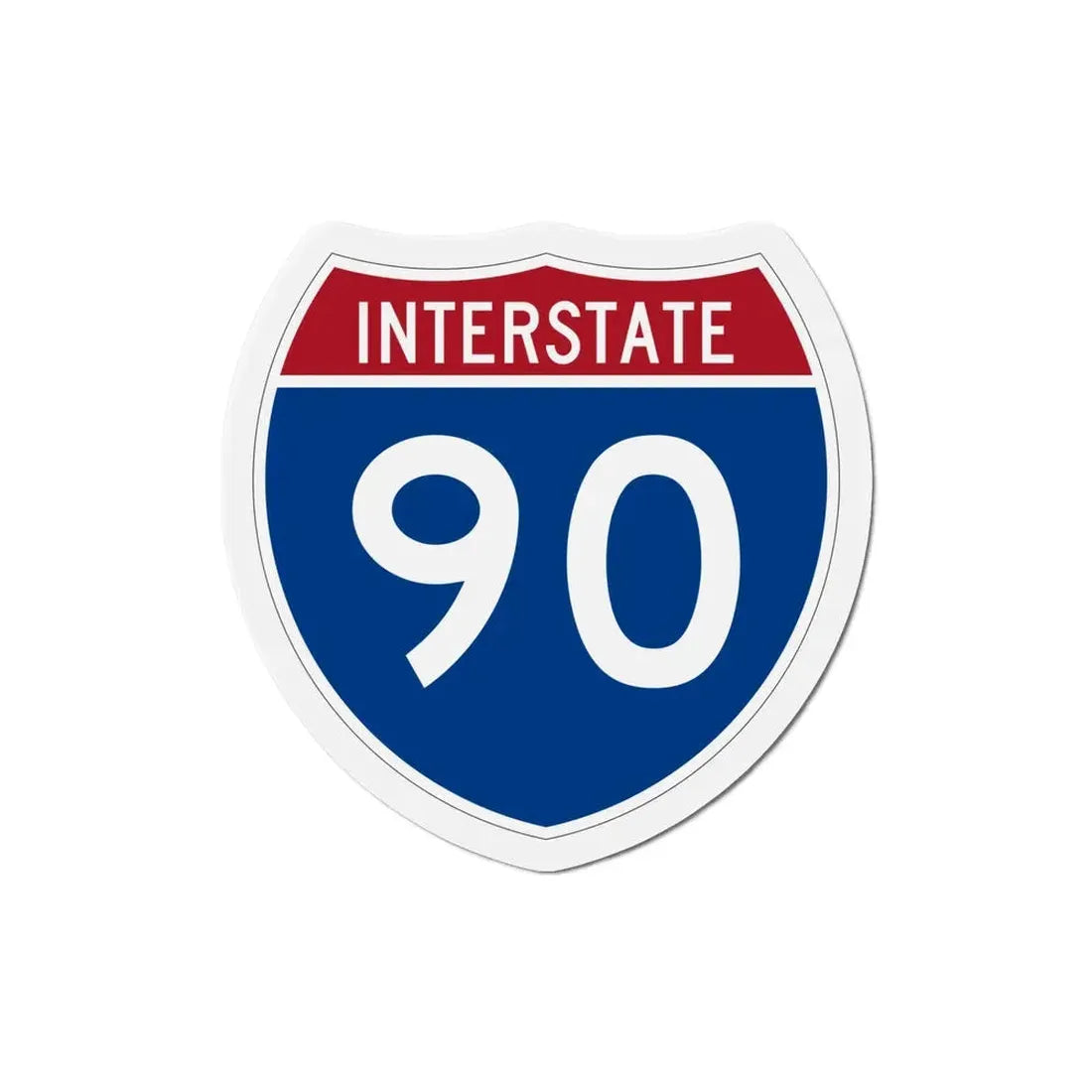 Interstate 90 (U.S. Highways) Refrigerator Magnet 5 Inch - The Sticker Space