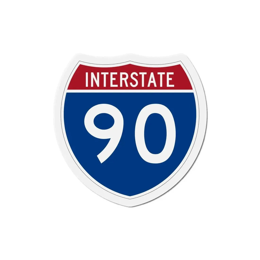 Interstate 90 (U.S. Highways) Refrigerator Magnet - The Sticker Space