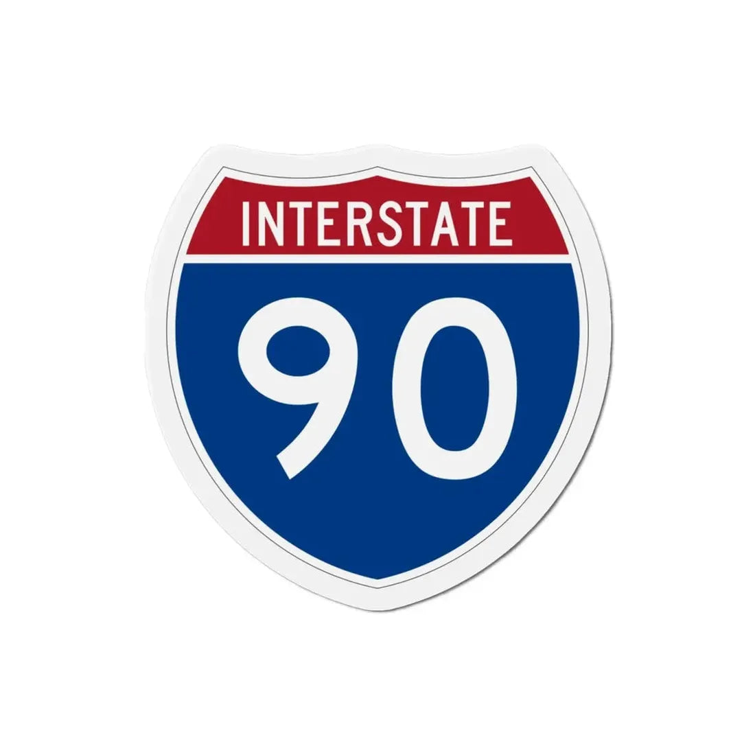 Interstate 90 (U.S. Highways) Refrigerator Magnet - The Sticker Space