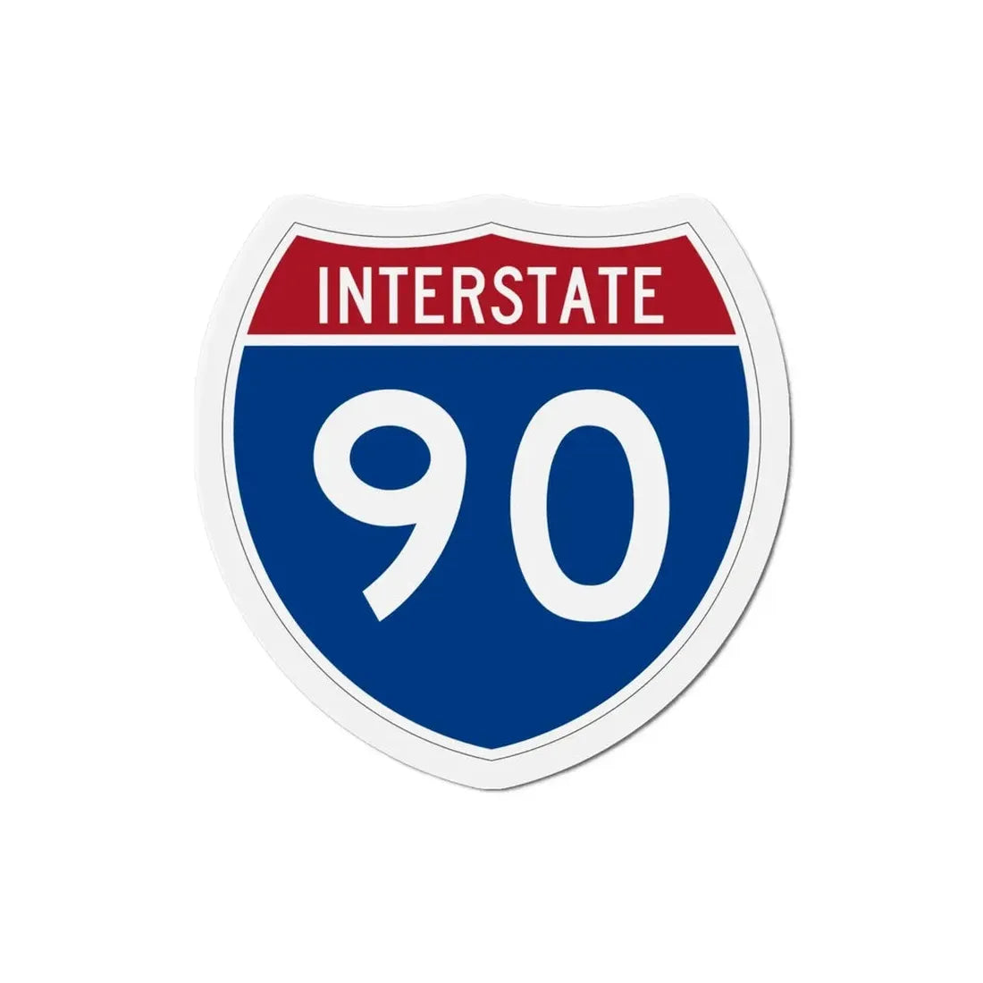 Interstate 90 (U.S. Highways) Refrigerator Magnet - The Sticker Space