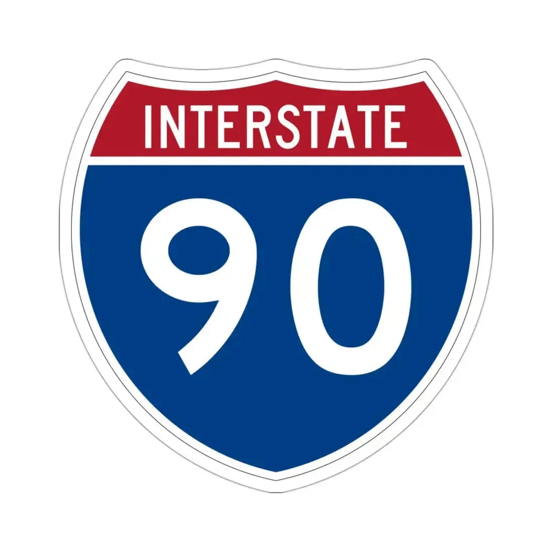 Interstate 90 (U.S. Highways) STICKER Vinyl Die-Cut Decal 3 Inch - The Sticker Space