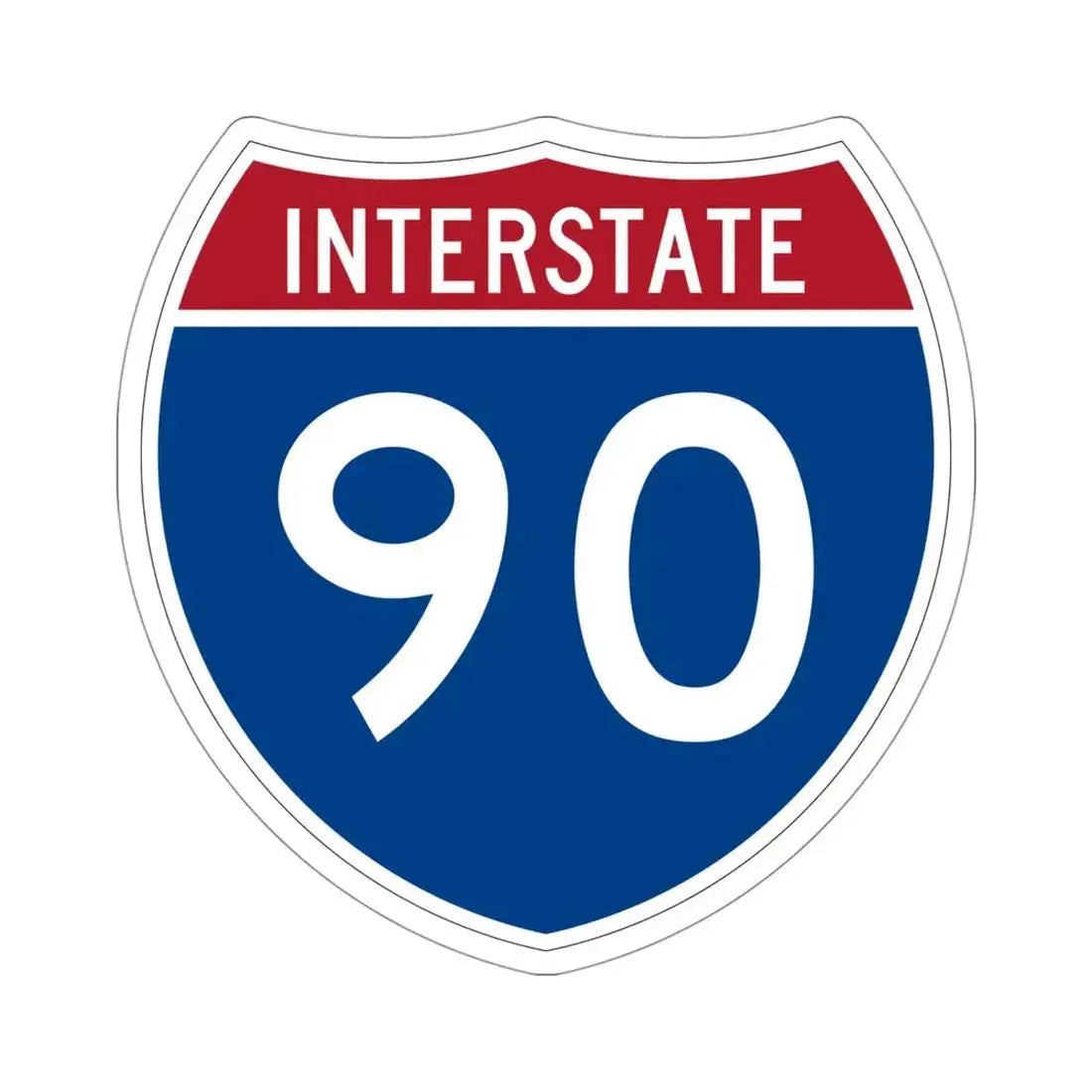 Interstate 90 (U.S. Highways) STICKER Vinyl Die-Cut Decal 4 Inch - The Sticker Space