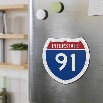 Interstate 91 (U.S. Highways) Die-Cut Magnet-The Sticker Space