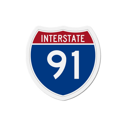 Interstate 91 (U.S. Highways) Die-Cut Magnet-5 Inch-The Sticker Space