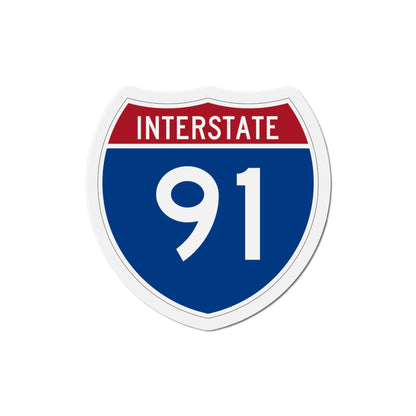 Interstate 91 (U.S. Highways) Die-Cut Magnet-6 Inch-The Sticker Space