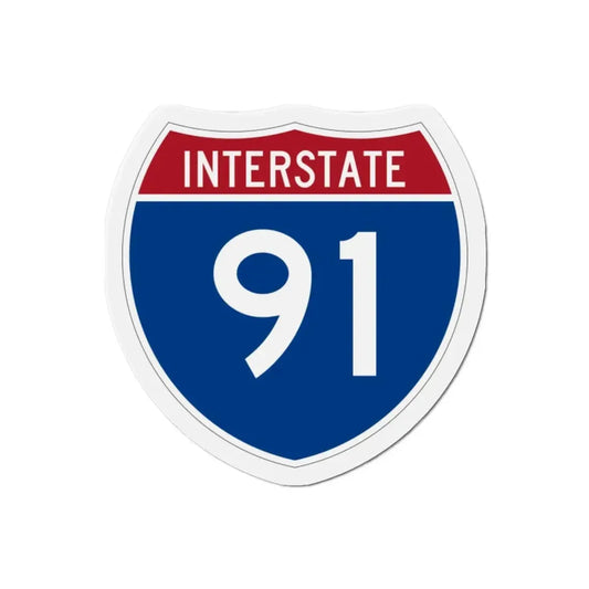 Interstate 91 (U.S. Highways) Refrigerator Magnet 2 Inch - The Sticker Space