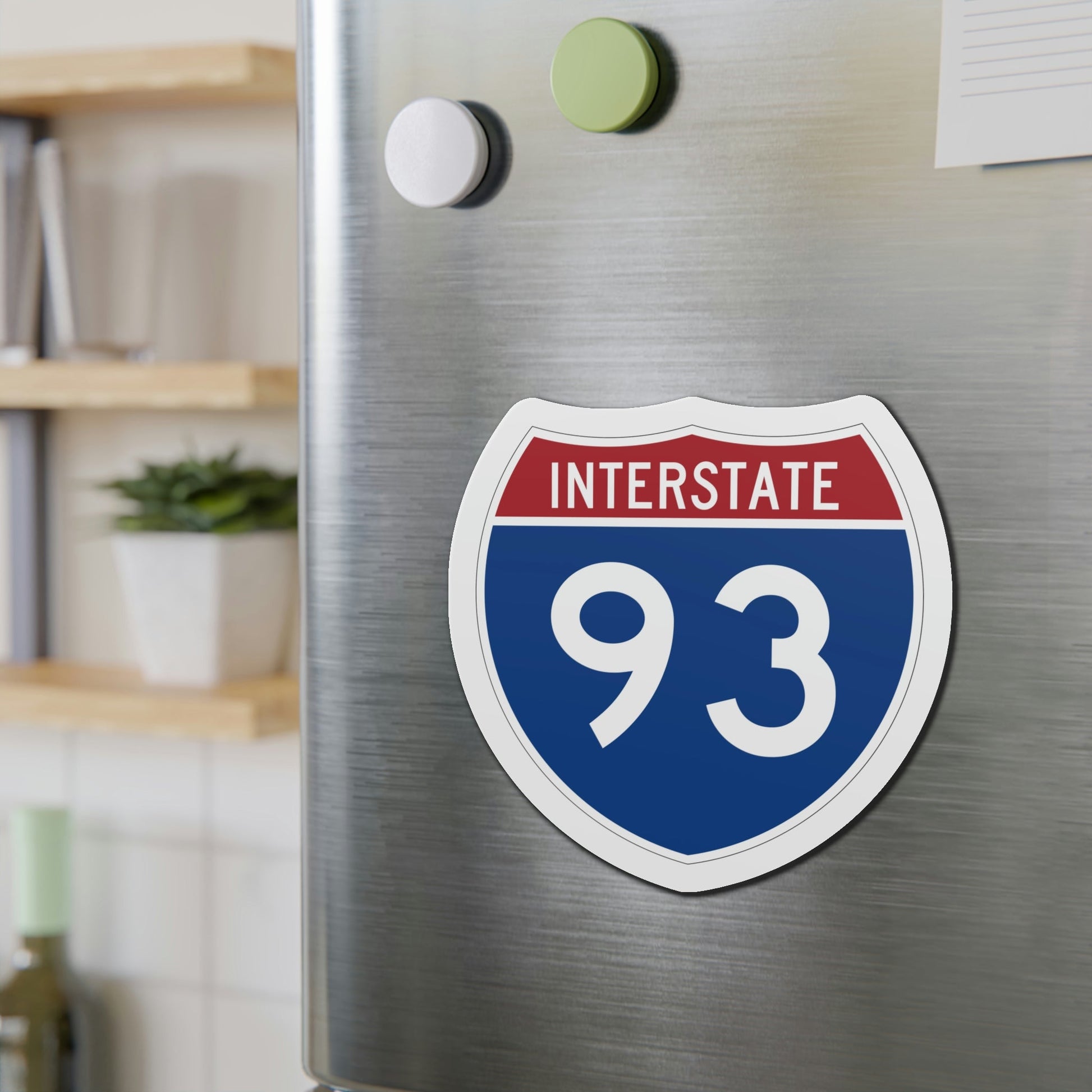 Interstate 93 (U.S. Highways) Die-Cut Magnet-The Sticker Space