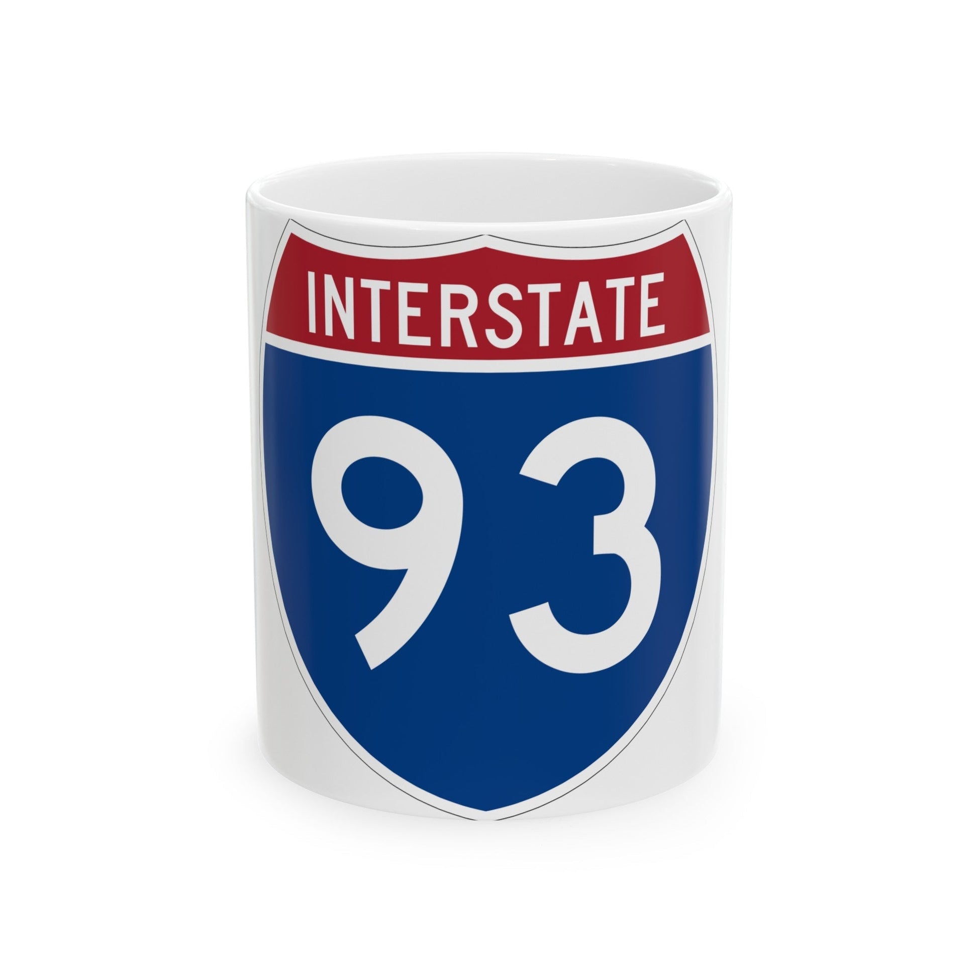 Interstate 93 (U.S. Highways) White Coffee Mug-11oz-The Sticker Space