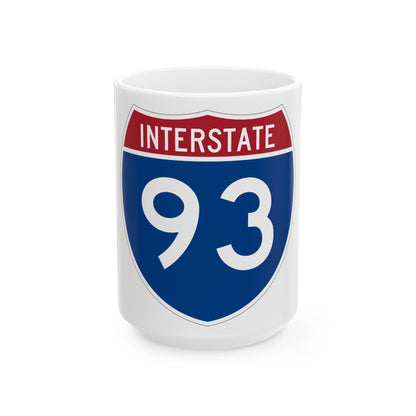 Interstate 93 (U.S. Highways) White Coffee Mug-15oz-The Sticker Space