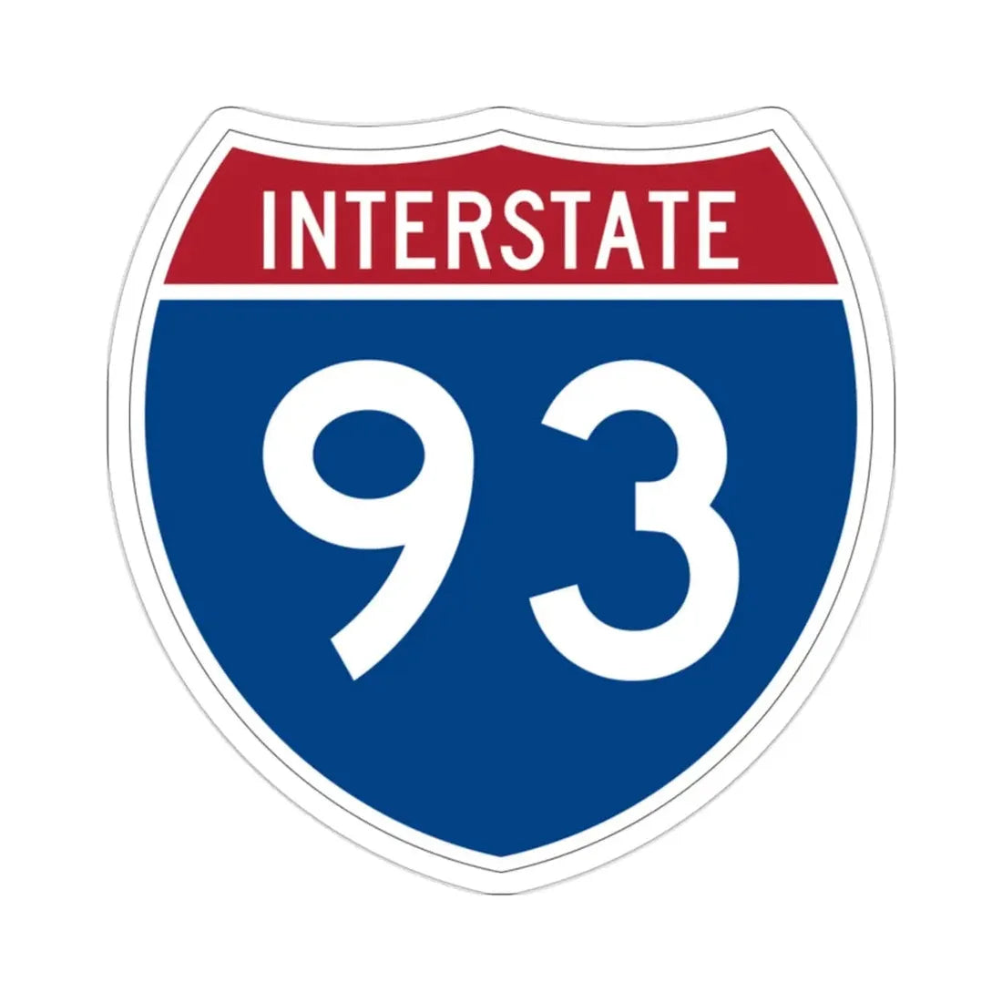Interstate 93 (U.S. Highways) STICKER Vinyl Die-Cut Decal - The Sticker Space