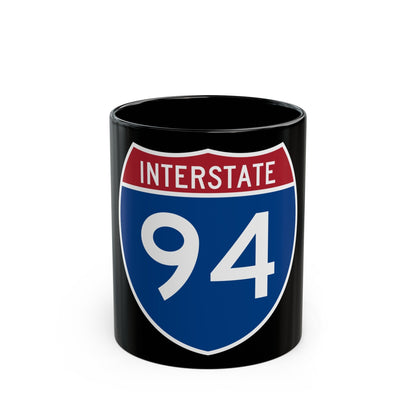 Interstate 94 (U.S. Highways) Black Coffee Mug-11oz-The Sticker Space