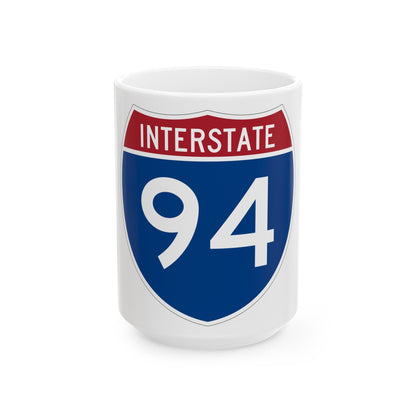 Interstate 94 (U.S. Highways) White Coffee Mug-15oz-The Sticker Space