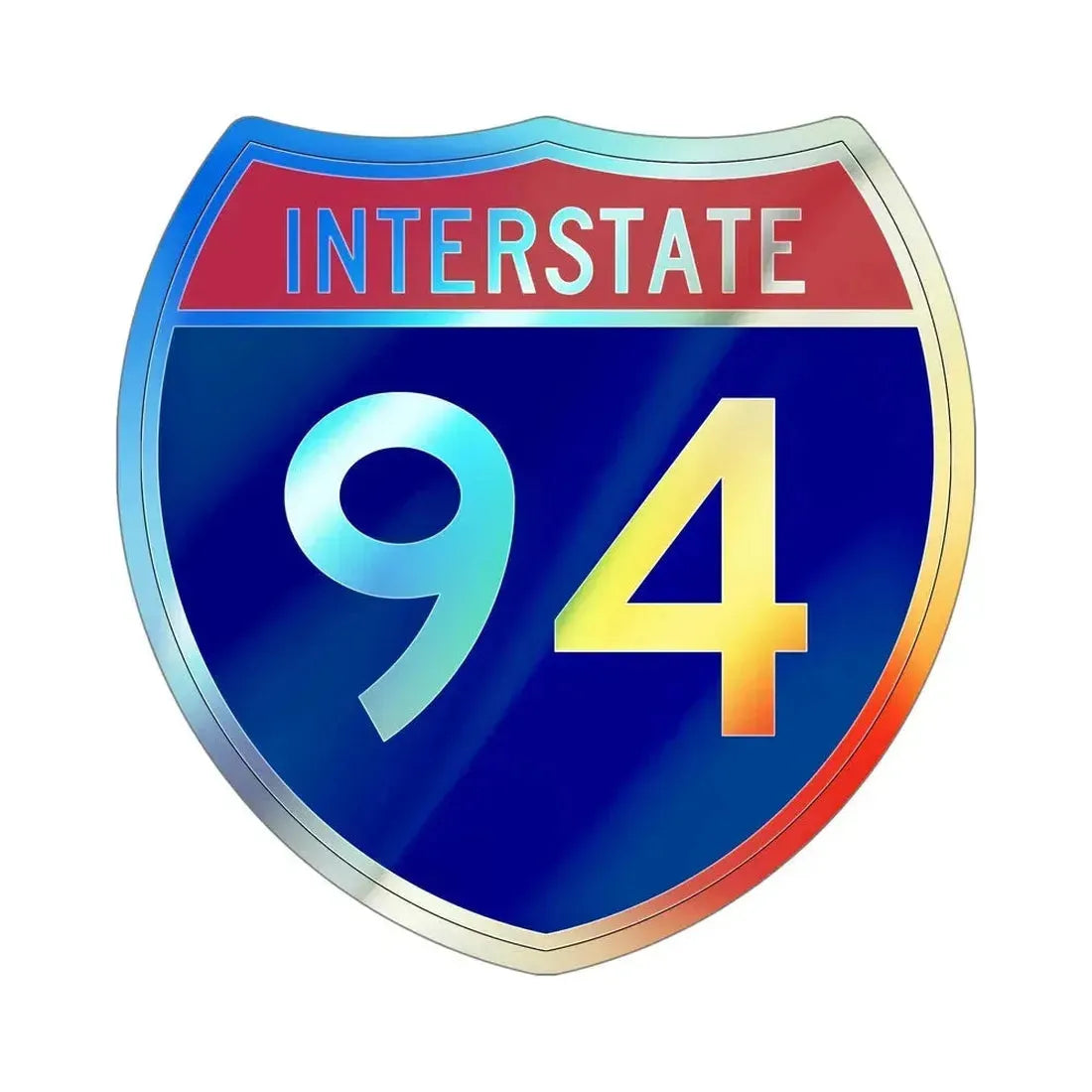 Interstate 94 (U.S. Highways) Holographic STICKER Die-Cut Vinyl Decal 5 Inch Holographic - The Sticker Space