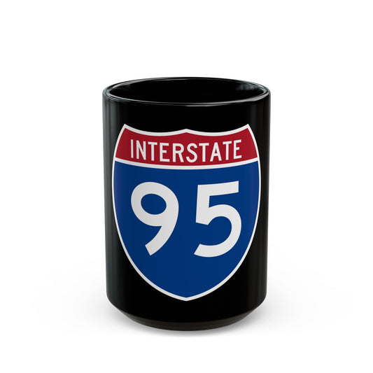 Interstate 95 (U.S. Highways) Black Coffee Mug-15oz-The Sticker Space