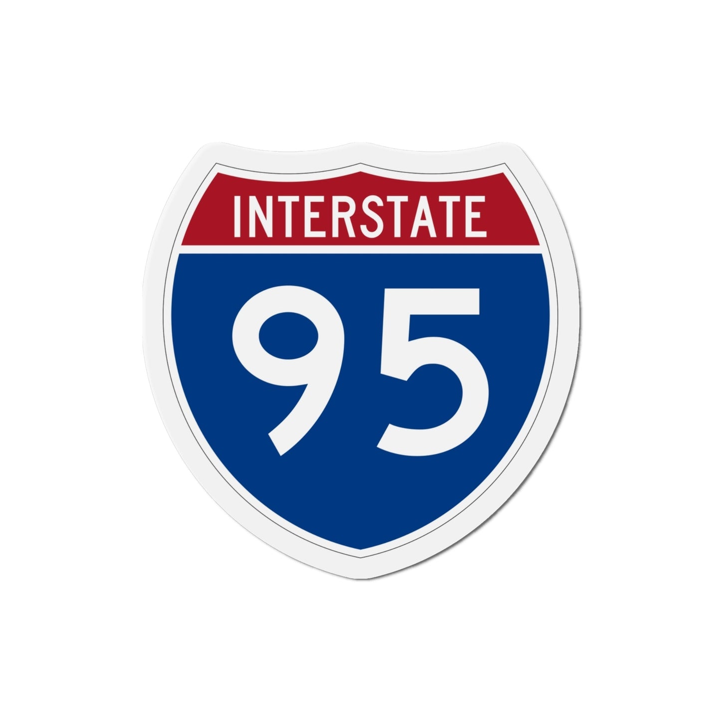 Interstate 95 (U.S. Highways) Die-Cut Magnet-4 Inch-The Sticker Space