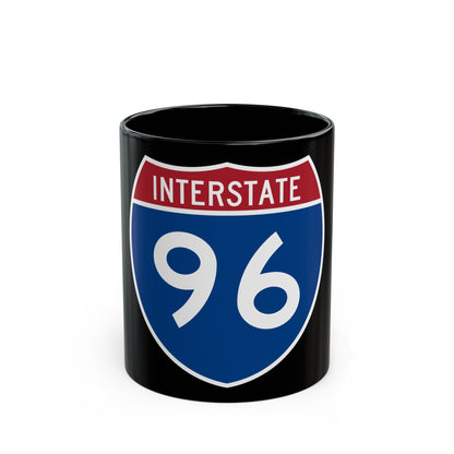 Interstate 96 (U.S. Highways) Black Coffee Mug-11oz-The Sticker Space