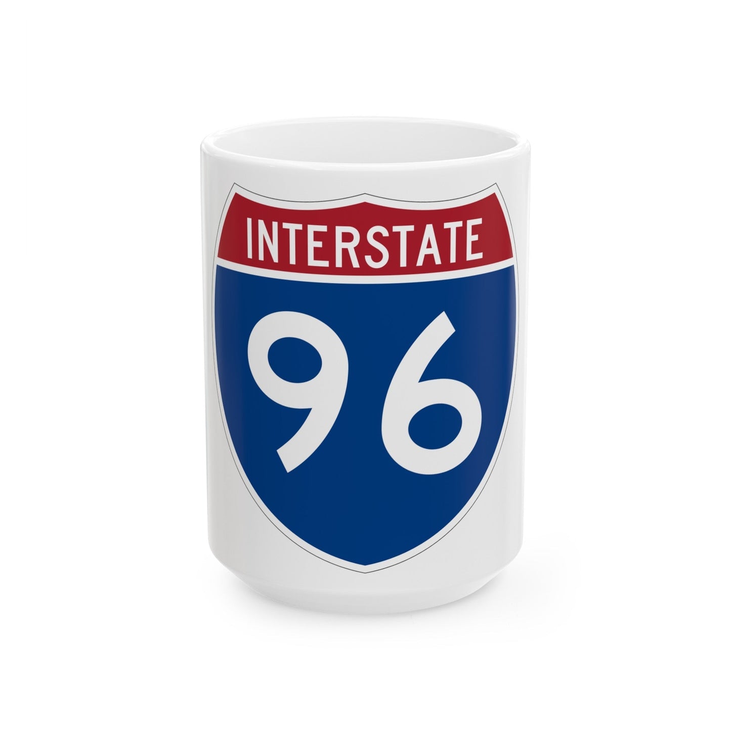 Interstate 96 (U.S. Highways) White Coffee Mug-15oz-The Sticker Space