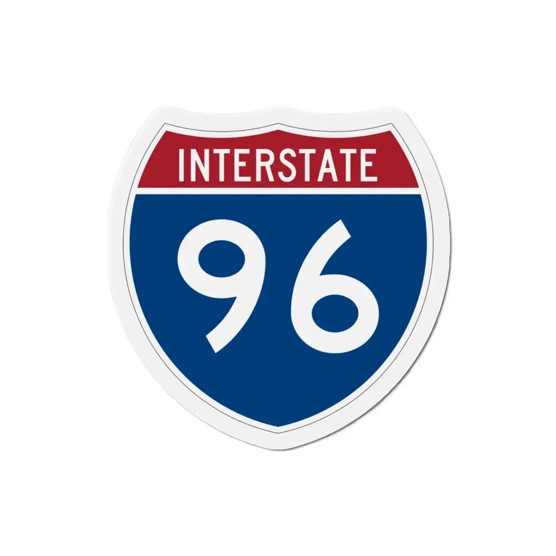 Interstate 96 (U.S. Highways) Refrigerator Magnet 3 Inch - The Sticker Space
