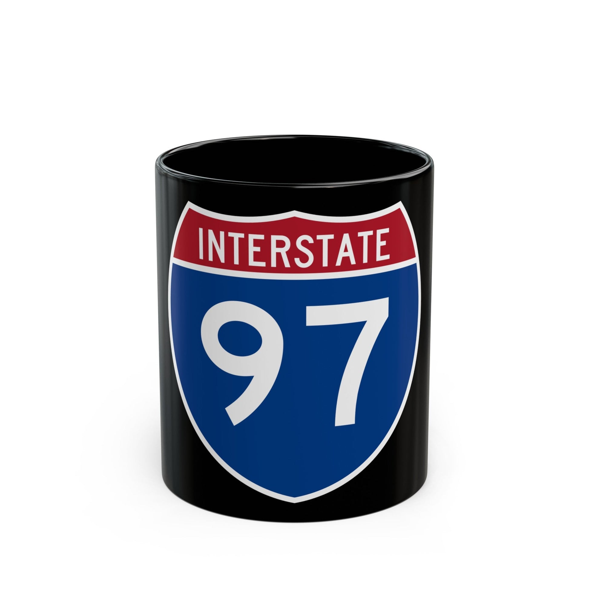 Interstate 97 (U.S. Highways) Black Coffee Mug-11oz-The Sticker Space