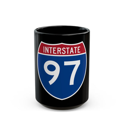 Interstate 97 (U.S. Highways) Black Coffee Mug-15oz-The Sticker Space