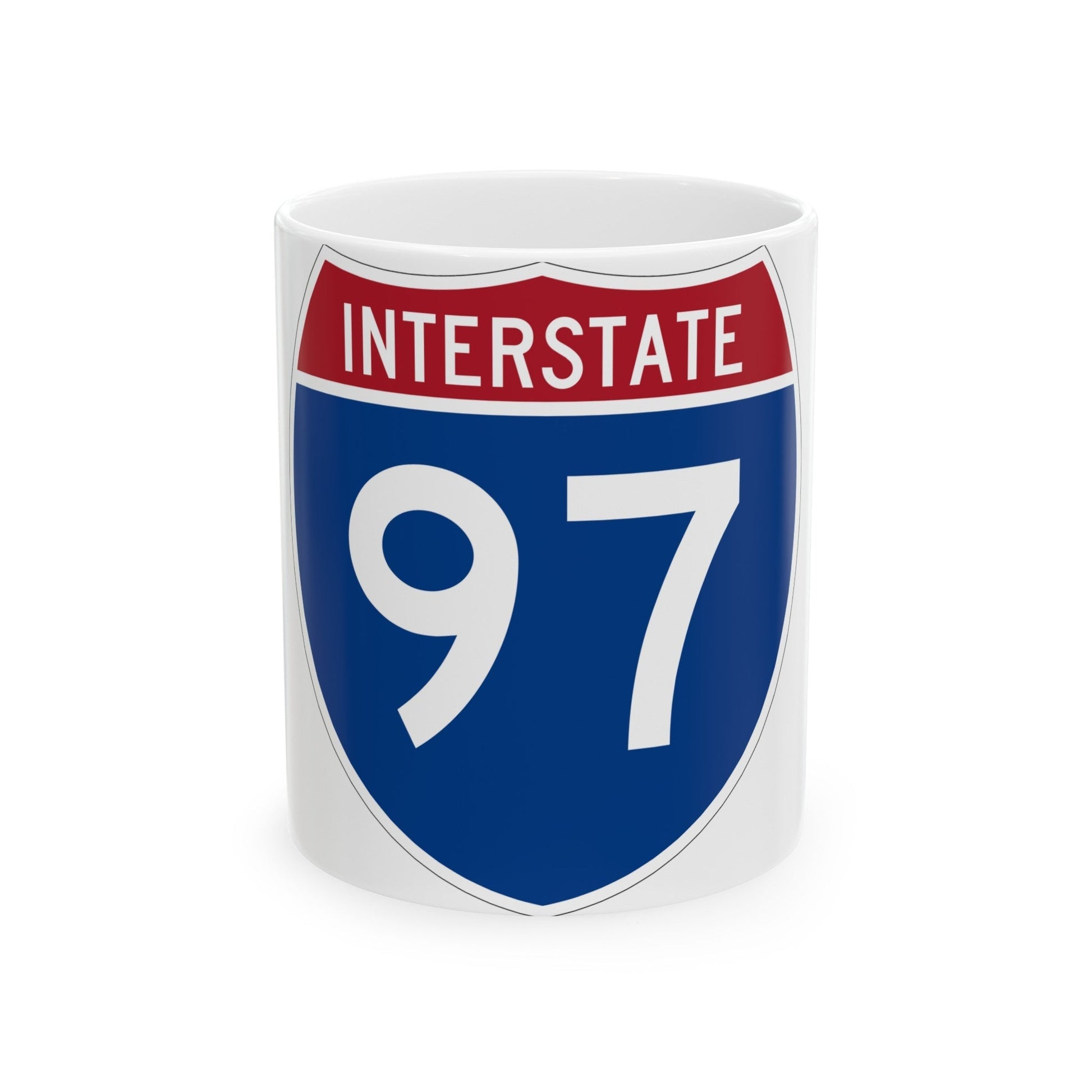 Interstate 97 (U.S. Highways) White Coffee Mug-11oz-The Sticker Space