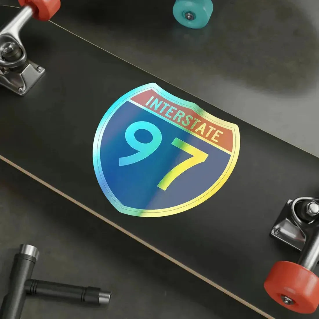 Interstate 97 (U.S. Highways) Holographic STICKER Die-Cut Vinyl Decal - The Sticker Space